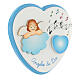 Blue cradle headboard medallion, heart-shaped, with music track, 15 cm s2