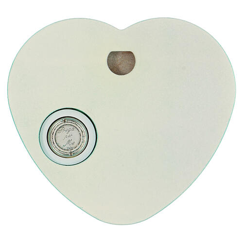 Médaille pour berceau coeur vert avec musique 15 cm 3