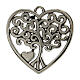 Charm for favours, heart with Tree of Life, zamak, 1 inch s1