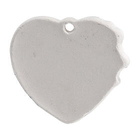 Heart-shaped charm with Tree of Life, plaster, 1.5 in