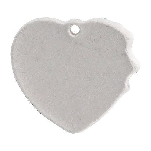 Heart-shaped charm with Tree of Life, plaster, 1.5 in 2