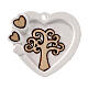 Tree of life heart charm 4 cm in plaster s1