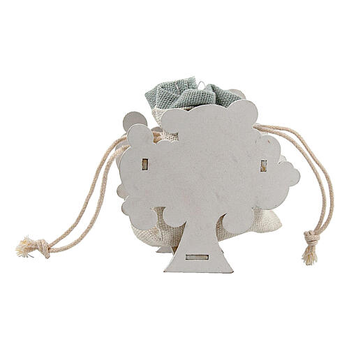 Blue favour: Tree of Life with teddy bear, wood and plaster, 3 in 3