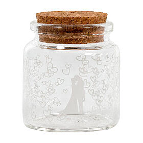 Glass jar for wedding favour 2.5x2 in