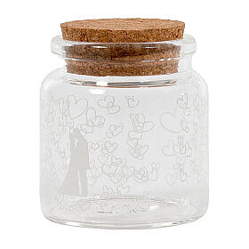 Glass jar for wedding favour 2.5x2 in