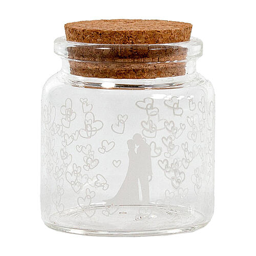 Glass jar for wedding favour 2.5x2 in 1