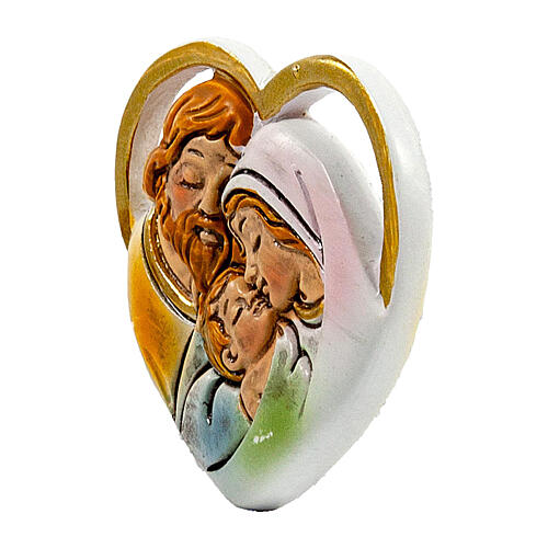 Painted plaster magnet of the Holy Family 2x2 in 2
