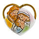 Painted plaster magnet of the Holy Family 2x2 in s1