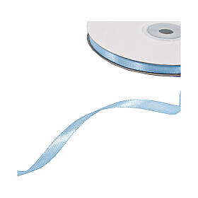 Light blue ribbon of double satin 0.2 in 55 yards for favour