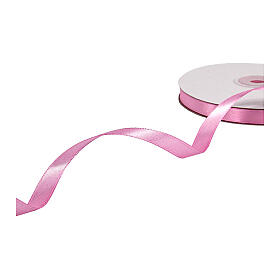Double satin ribbon pink 10 mm for favors 50 m
