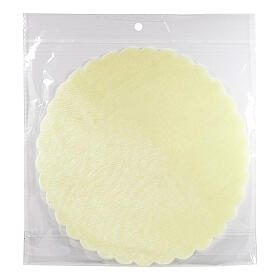 Ivory organza veil for favours, 9 in diameter, set of 50