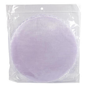 White organza veil for favours, 9 in diameter, set of 50