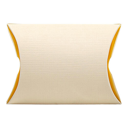 Ivory silk paper pillow box 12x7 cm 1
