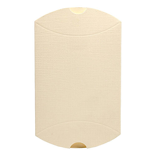 Ivory silk paper pillow box 12x7 cm 3