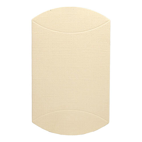 Ivory silk paper pillow box 12x7 cm 5