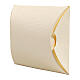 Ivory silk paper pillow box 12x7 cm s2