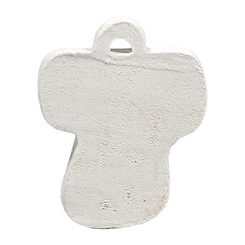 Croce tau charm gesso e legno 3x3 cm 3