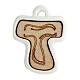 Croce tau charm gesso e legno 3x3 cm s1