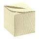 Ivory paper gift box with rustic finish 4x4 in s1