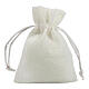 White small cloth bag for favors in organza 10x8 cm s1