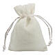 White small cloth bag for favors in organza 10x8 cm s3