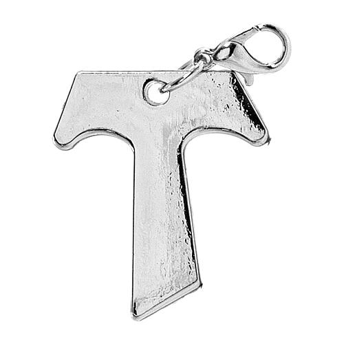 Tau-shaped charm for religious favours, zamak, 1x1 in 1