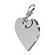 Heart-shaped charm for religious favours, zamak, 1x1 in s2