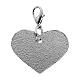 Heart-shaped charm for religious favours, zamak, 1x1 in s3
