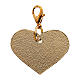 Heart-shaped charm for religious favours, golden zamak, 1x1 in s3