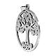 Silver charm for religious favours, Tree of Life, zamak and rhinestones, 2 in s2