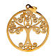 Golden charm for religious favours, Tree of Life, zamak and rhinestones, 2 in s3