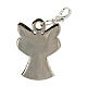 Angel-shaped pendant for Baptism, silver finish, 1.2 in s1