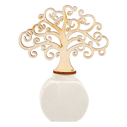 Bonbonnière rafraîchisseur d'air Arbre de la Vie Communion 15x10 cm 3