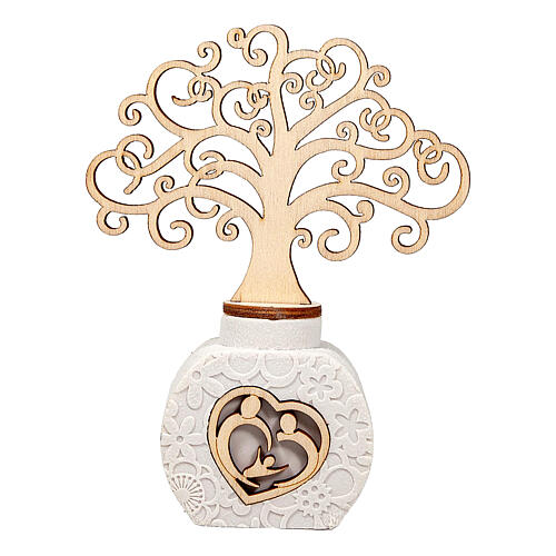 Tree of Life air freshner with Holy Family, religious favour, 6x4 in 1