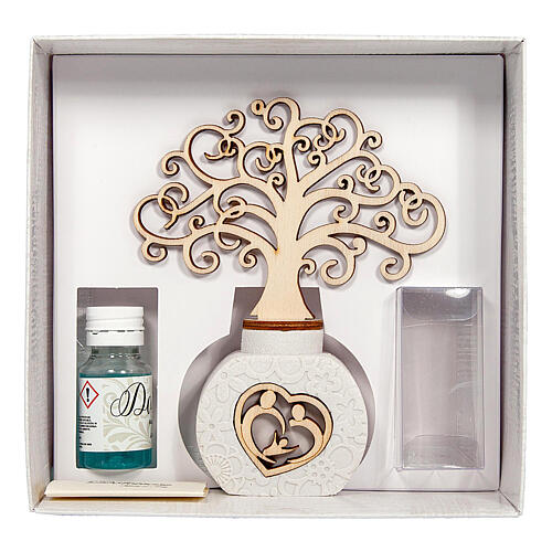 Tree of Life air freshner with Holy Family, religious favour, 6x4 in 4