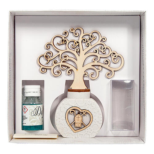 Round reed diffuser Confirmation favor Tree of Life 15x10 cm 4