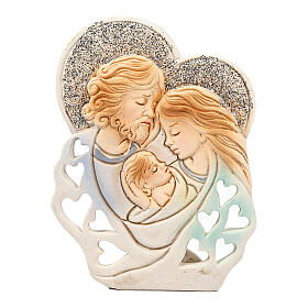 Glittery icon of the Holy Family, religious favour, 2.5x3 in