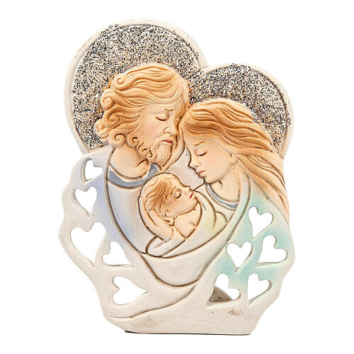 Glittery icon of the Holy Family, religious favour, 2.5x3 in 1