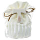 Ivory-coloured bag with porcelain Tau, religious favour, 4x3 in s1