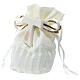 Sacchetto avorio Tau porcellana bomboniere 10x8 cm s2