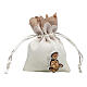 Ivory organza bag with Confirmation symbols 4x3 in s1