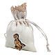 Ivory organza bag with Confirmation symbols 4x3 in s2