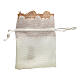 Ivory organza bag with Confirmation symbols 4x3 in s4