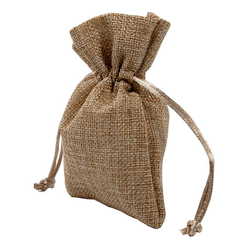 Jute bag with rope for favours 6x4 in 3