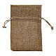 Jute bag with string for favors 15x10 cm s1