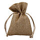 Jute bag with string for favors 15x10 cm s2