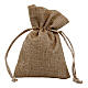 Jute bag with string for favors 15x10 cm s5