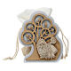 Wooden Tree of life with jute bag and Confirmation symbols s1