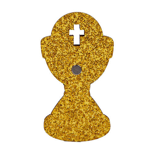 Gastgeschenk, Magnet, Symbole der Erstkommunion, Holz, 5x4 cm 3