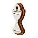 White chalice magnet, wooden Communion favour, 2 in s2